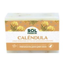 SOLNATURAL Jabon En Pastilla De Calendula 100Gr. Hidratante Piel Seca Elaborado En Frío
