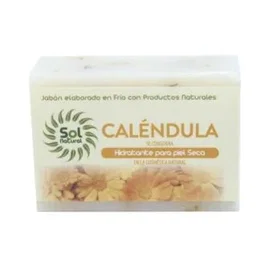 SOLNATURAL Jabon En Pastilla De Calendula 100Gr. Hidratante Piel Seca Elaborado En Frío