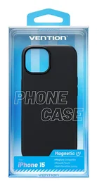 Vention Funda de Silicona Líquida con MagSafe para iPhone 15, Negro