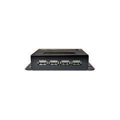 LogiLink Extensor USB 2.0 Cat.5, 50 m, con Hub USB de 4 puertos, Negro