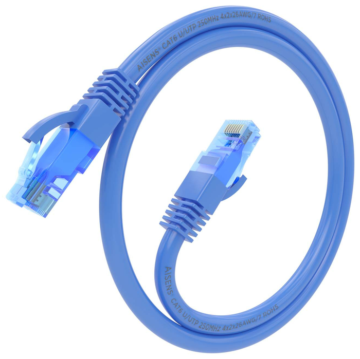 Aisens Cable de red RJ45 Cat6 UTP AWG26 CCA Azul 30cm Aisens Cable de red RJ45 Cat6 UTP AWG26 CCA Azul 30cm