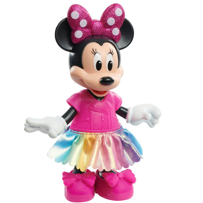 JUST PLAY Muñeca Minnie Mouse posable con 9 conjuntos y accesorios de 15 cm