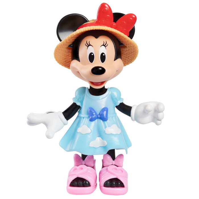 JUST PLAY Muñeca Minnie Mouse posable con 9 conjuntos y accesorios de 15 cm