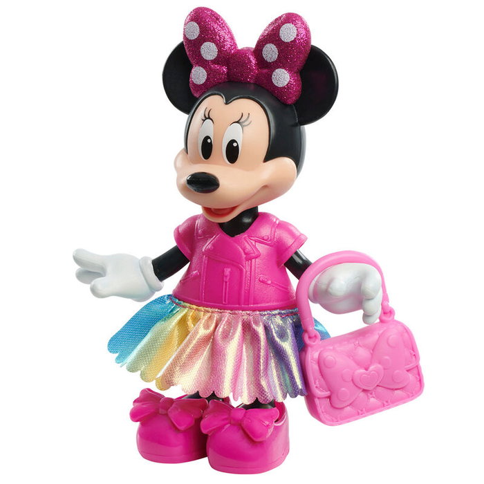 JUST PLAY Muñeca Minnie Mouse posable con 9 conjuntos y accesorios de 15 cm