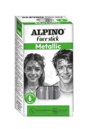 Maquillaje Alpino Face Stick Metallic Barra De 5 Gr. Caja De 6 Plata