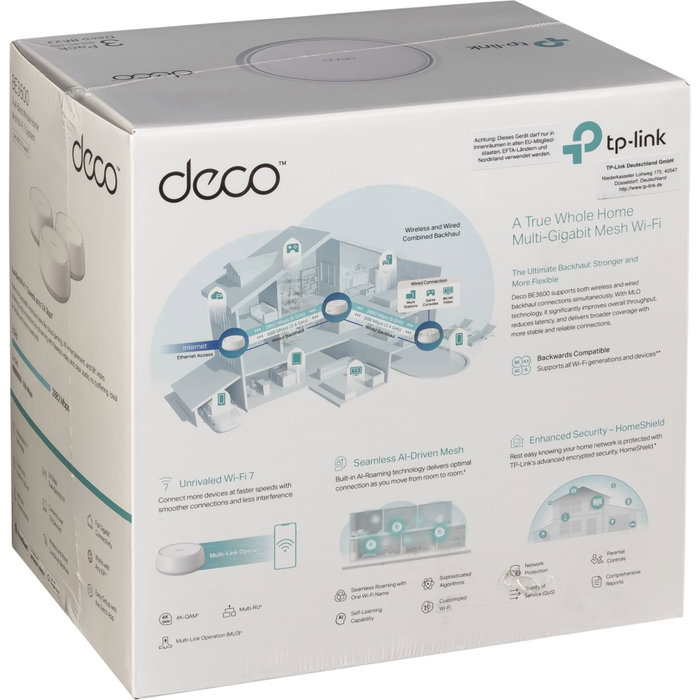 TP-Link Deco BE22 Wi-Fi 7 Mesh System (3-pack) BE3600