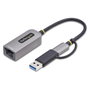 StarTech Adaptador de Red Ethernet USB-C a RJ45 de 2,5 GbE con Conversor USB-A, Gris