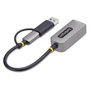 StarTech Adaptador de Red Ethernet USB-C a RJ45 de 2,5 GbE con Conversor USB-A, Gris