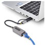 StarTech Adaptador de Red Ethernet USB-C a RJ45 de 2,5 GbE con Conversor USB-A, Gris