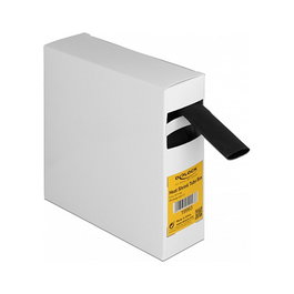 DeLOCK Tubo termorretráctil con adhesivo interior 5 m x 19,1 mm Negro