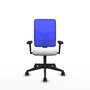 PIQUERAS Y CRESPO Silla de oficina Motilla con mecanismo Sincro, Azul y Blanco