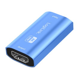 LogiLink Repetidor HDMI de 20m, 8K/60Hz, HDCP 2.3, Azul