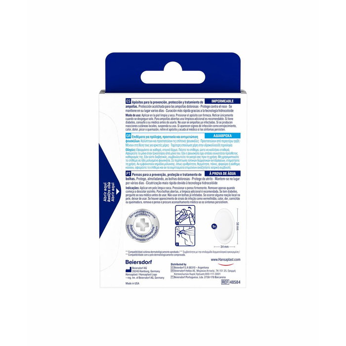Hansaplast HP FOOT EXPERT apósito ampollas grande 6 u