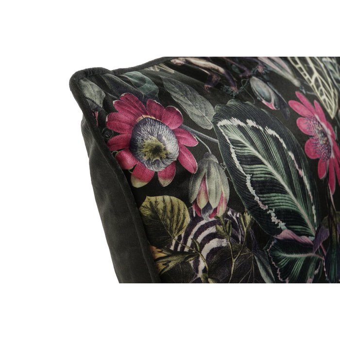 DKD Home Decor Cojín de Terciopelo Multicolor Impreso Junglechic23