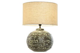 DKD Home Decor Lámpara Sobremesa Cobre Beige 40 x 55 x 40 cm