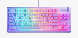 SteelSeries Apex 3 TKL Teclado Gaming USB Tenkeyless, Retroiluminación LED RGB, Idioma Inglés US, Color Lavanda