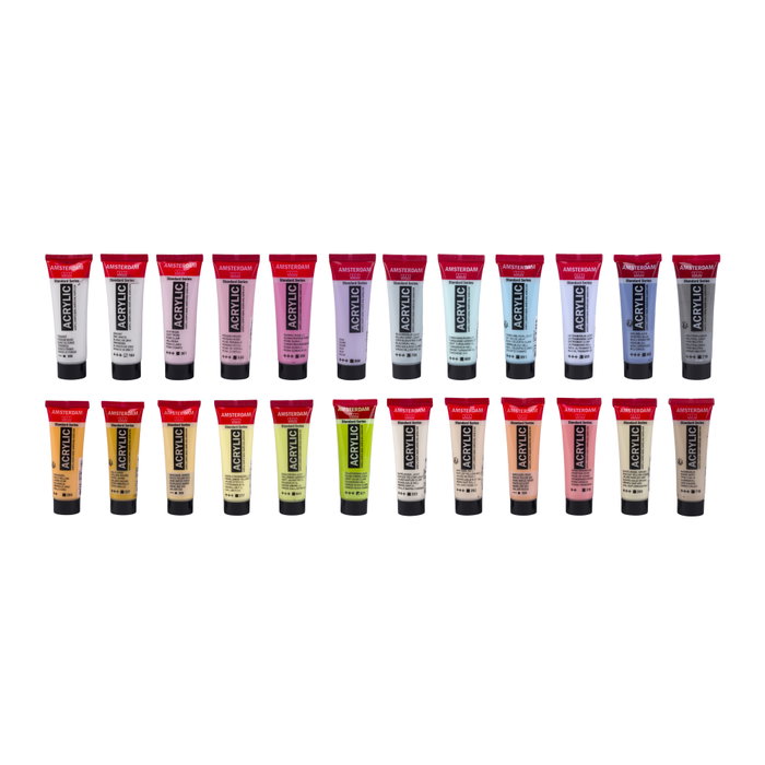 Amsterdam Estuche de pintura acrílica serie Standard colores suaves 24 x 20 ml