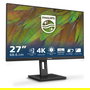Philips 27B1N3800/00 - Monitor 27" 4K UHD (3840x2160) IPS 60Hz, 4ms, SmartImage, Altavoces 4W, 2xHDMI 2.0, DP 1.4, USB Hub, Pivote, Negro, Serie 3000