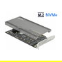 DeLOCK Adaptador PCIe x16 a 4 Ranuras NVMe M.2 Internas con Ventilador, PCIe 3.0, Color Gris, Activo con LED, 32 Gbit/s