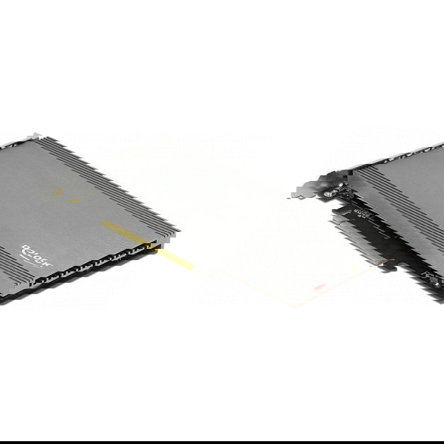 DeLOCK Adaptador PCIe x16 a 4 Ranuras NVMe M.2 Internas con Ventilador, PCIe 3.0, Color Gris, Activo con LED, 32 Gbit/s