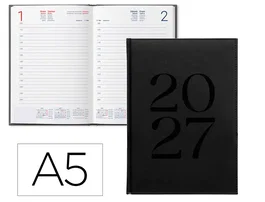 Liderpapel Agenda de oficina 2027 día por página A5 negro