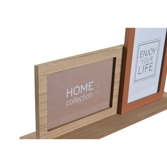 DKD Home Decor Marco Multifoto MDF y Resina 30x5x19 Multicolor con Flor Seca