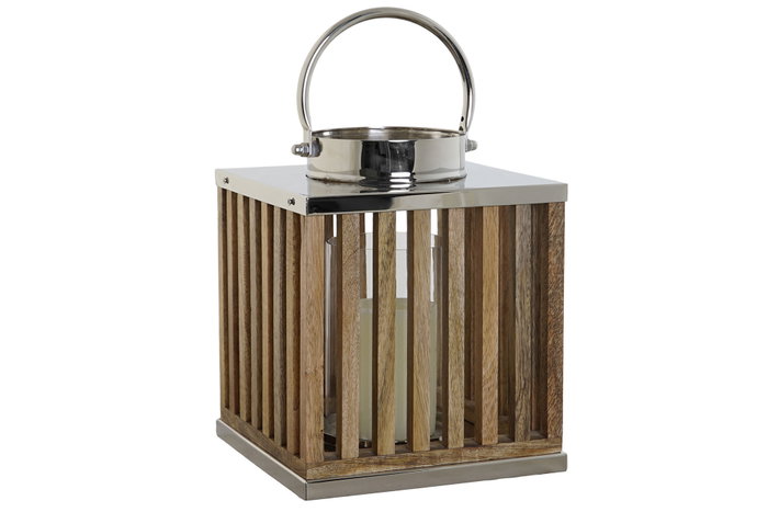 DKD Home Decor Portavelas Marrón 21 x 25 x 21 cm DKD Home Decor Portavelas Marrón 21 x 25 x 21 cm