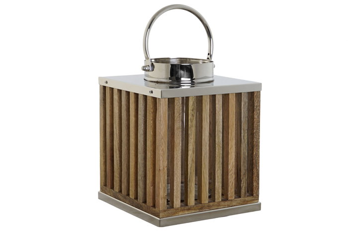 DKD Home Decor Portavelas Marrón 21 x 25 x 21 cm DKD Home Decor Portavelas Marrón 21 x 25 x 21 cm