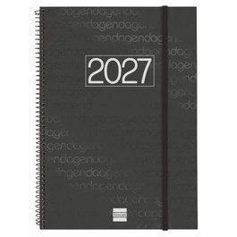 Finocam Agenda Espiral Basic Year 2027 A4 Negro
