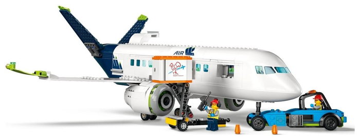LEGO City Avión de Pasajeros 60367 con Vehículos de Apoyo y 9 Minifiguras