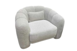 DKD Home Decor Sillón de Poliéster y MDF en Crema