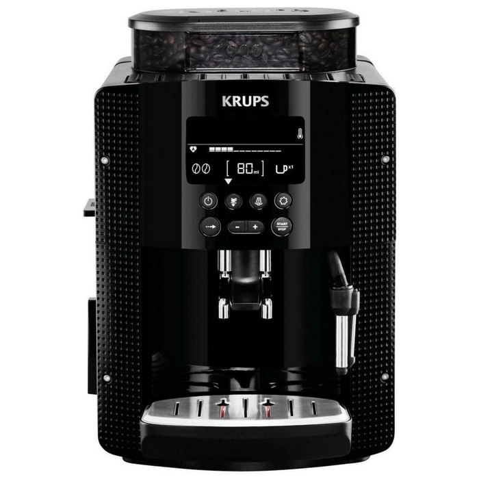 Krups Máquina de Café Automática EA8150, Negro - Cafetera Superautomática para Espresso y Capuccino