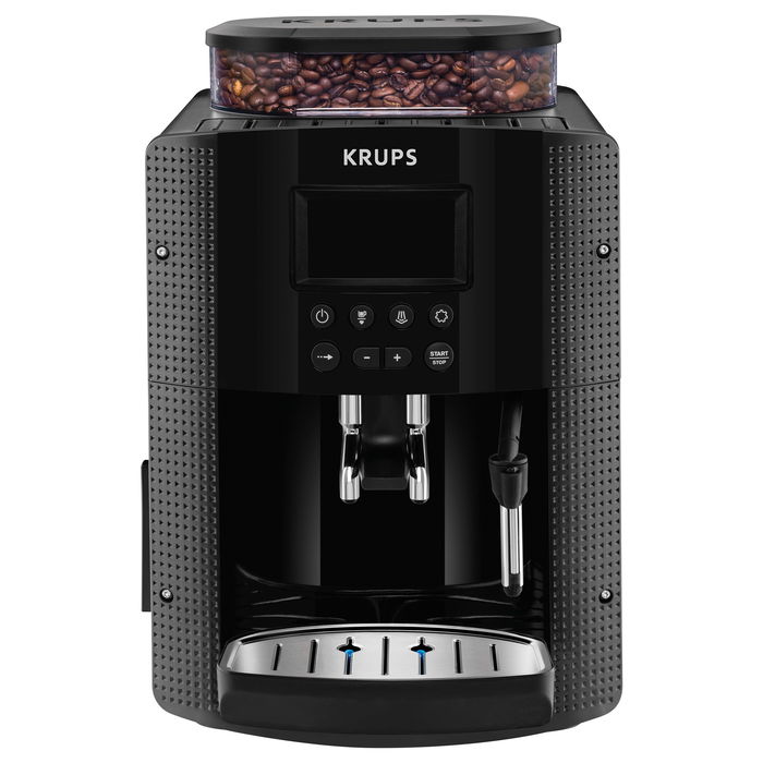 Krups Máquina de Café Automática EA8150, Negro - Cafetera Superautomática para Espresso y Capuccino