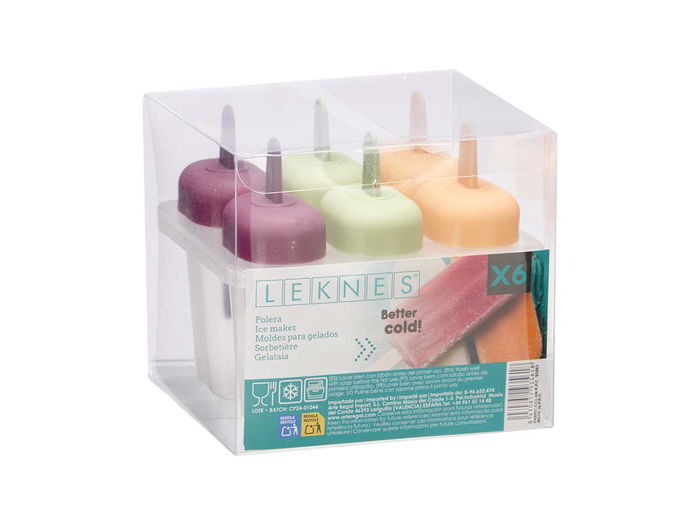 Leknes Polera 6 Unidades Surtidos Col 11x10x10 cm Plástico (Set de 12)