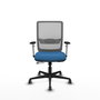 PIQUERAS Y CRESPO Silla de oficina Haches con mecanismo Sincro/Traslack, Azul claro y Gris