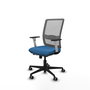 PIQUERAS Y CRESPO Silla de oficina Haches con mecanismo Sincro/Traslack, Azul claro y Gris