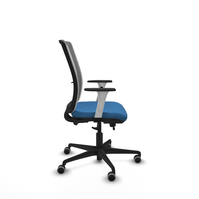 PIQUERAS Y CRESPO Silla de oficina Haches con mecanismo Sincro/Traslack, Azul claro y Gris