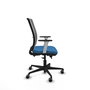 PIQUERAS Y CRESPO Silla de oficina Haches con mecanismo Sincro/Traslack, Azul claro y Gris