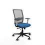 PIQUERAS Y CRESPO Silla de oficina Haches con mecanismo Sincro/Traslack, Azul claro y Gris