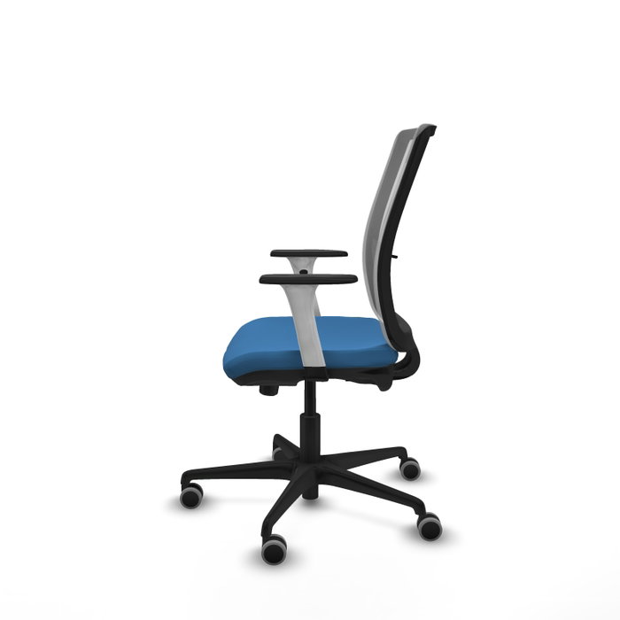 PIQUERAS Y CRESPO Silla de oficina Haches con mecanismo Sincro/Traslack, Azul claro y Gris