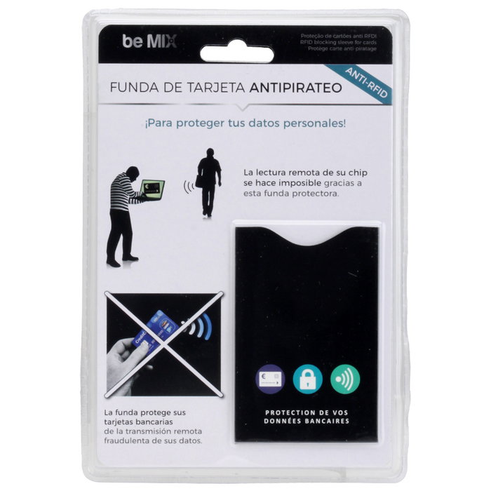 Be Mix Funda Antirrobo RFID para Tarjeta Access Tel Plástico Be Mix Funda Antirrobo RFID para Tarjeta Access Tel Plástico