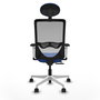 PIQUERAS Y CRESPO Silla de oficina Zulema con mecanismo Sincro/Traslack, Azul y Gris