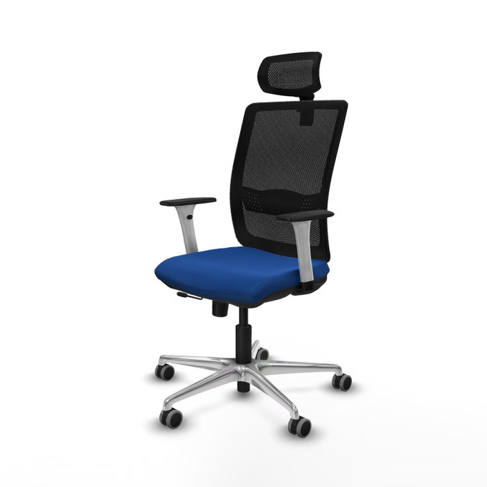 PIQUERAS Y CRESPO Silla de oficina Haches con mecanismo Sincro/Traslack Azul y Negro