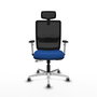 PIQUERAS Y CRESPO Silla de oficina Haches con mecanismo Sincro/Traslack Azul y Negro