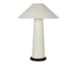 DKD Home Decor Lámpara de Sobremesa Metal y Poliéster Bucle Blanco y Negro