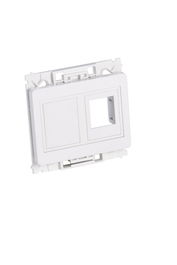 Lanview Placa de Pared OPUS 2 x Keystone para Salida Blanca, Tipo O Toma de Corriente