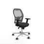 PIQUERAS Y CRESPO Silla de oficina Jorquera con mecanismo Sincro, Negro/Gris