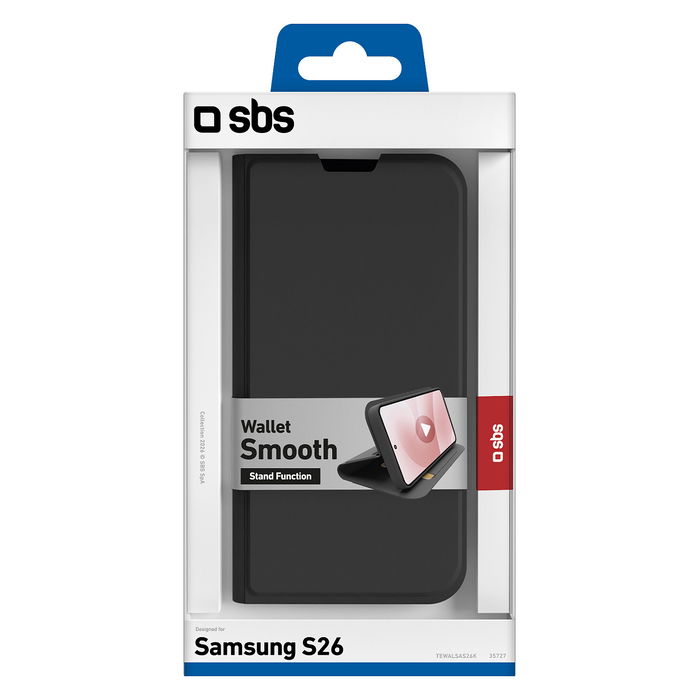 SBS Funda Cartera con Soporte para Samsung Galaxy S26 - Negro | SBS TEWALSAS26K