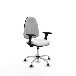 PIQUERAS Y CRESPO Silla de oficina Algarra Blanca con Base Cromada