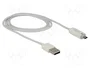DeLOCK Cable de datos y carga USB 2.0 de 1 m, USB A a Micro USB-B, Blanco con indicador luminoso